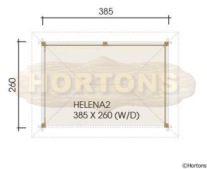 Helena 2 - 3.85x2.60m square gazebo - Click Image to Close