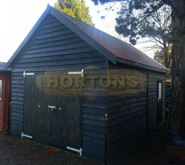 4x5.5m Timber Framed Single Garage - Click Image to Close