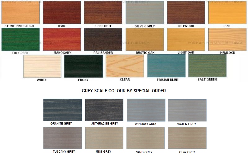 Wood Preservative Colour Chart