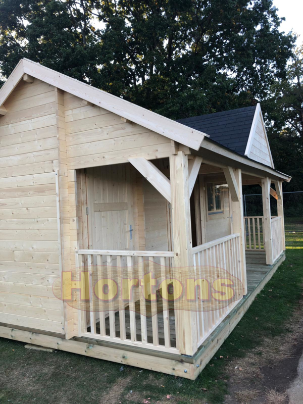 Log Cabin Thatcham Sports Pavilion 7x4m, 45mm single skin