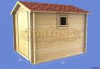 28mm Merton 2 x 2.5 Log Cabin Shed - Click Image to Close