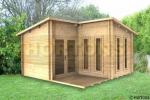 4x4 Alton L-shaped cabin, 28mm logs