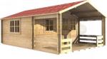 45mm Tonbridge 4 x 4 m log cabin