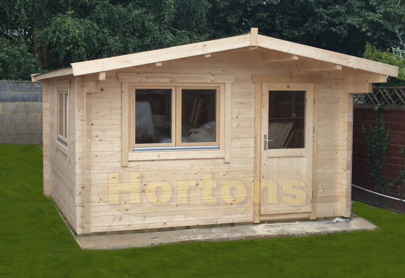 4x4m Log Cabin - Midhurst 35mm single skin walls