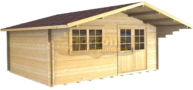Lilly 28mm 5m x 4m log cabin - Click Image to Close
