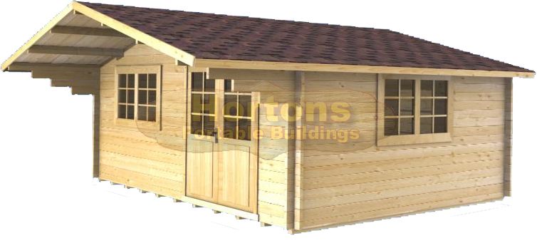Lilly 28mm 5m x 4m log cabin - Click Image to Close