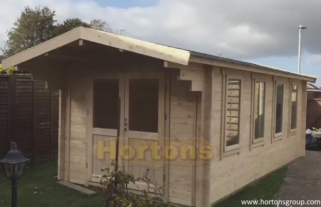 45mm Horsham 3m x 6m log cabin