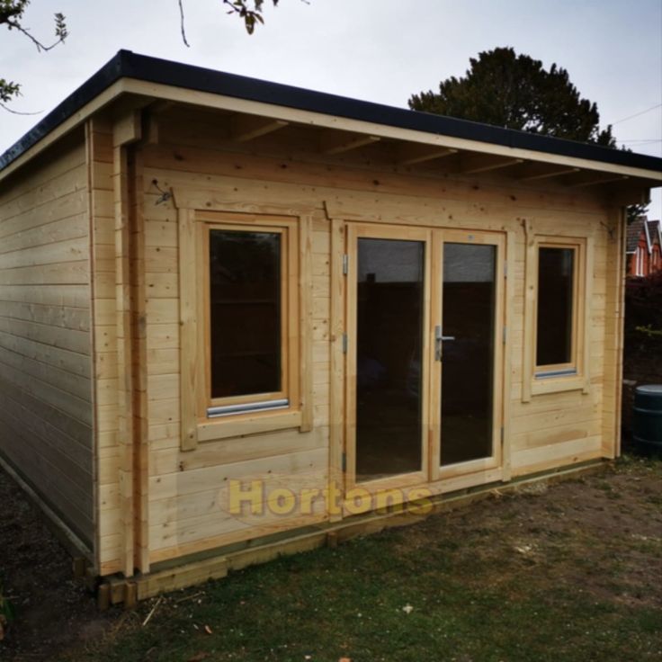 Log Cabin 5.0 x 4.0m Pent roof 60mm log cabin