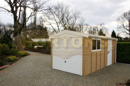 Log Cabin Brick Effect Concrete Garages