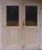 Log Cabin Half Glazed Standard Cabin Single Glazed Double Doors