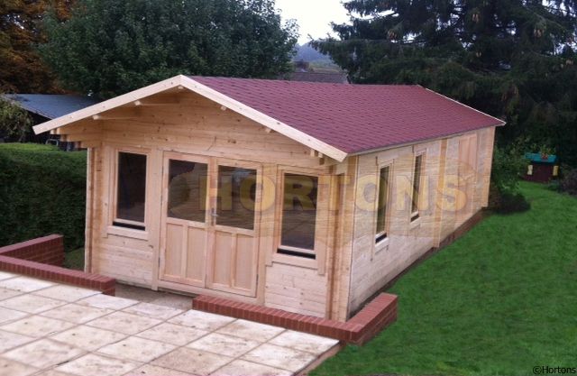 Log Cabin Dursley Twinskin 45 + 45mm  4.0 X 10.0m