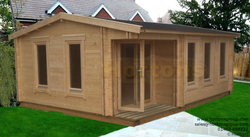 Log Cabin Spalding Twinskin 45 + 45mm 6m X 5m