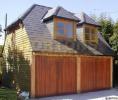 Log Cabin Oak Post & Beam Lock Jointed Double Room Over Timber Garages