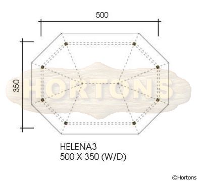 Helena 3 - 5.0x3.5m octagonal gazebo
