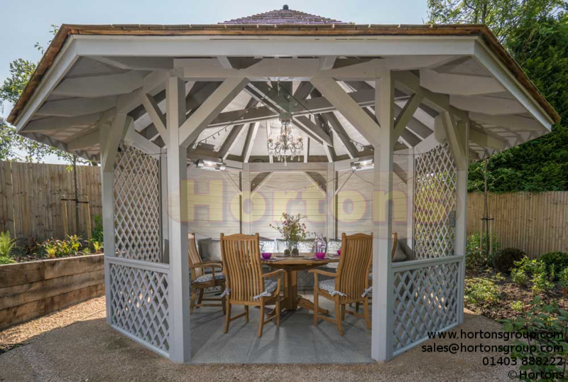 Helena 4 - 4.5m octagonal wooden gazebo - Click Image to Close