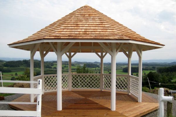 Helena 4 - 4.5m octagonal wooden gazebo - Click Image to Close