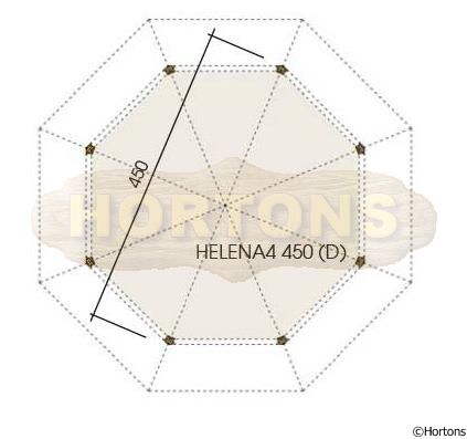 Helena 4 - 4.5m octagonal wooden gazebo - Click Image to Close