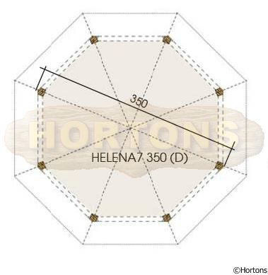 Helena 7 - 3.5m octagonal wooden gazebo - Click Image to Close