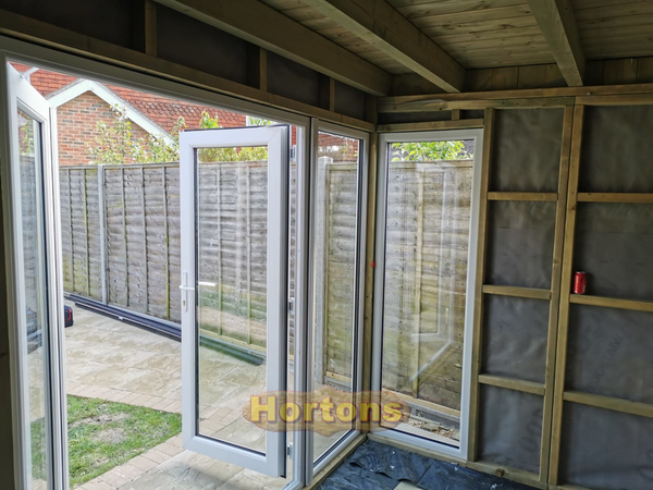 6x4m insulated Twin Skin garden room with built in BBQ area_3