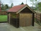 Log Cabin 4x5.5m Timber Framed Single Garage