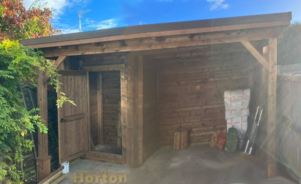 4.5m x 2.5m garden gazebo with store room_1