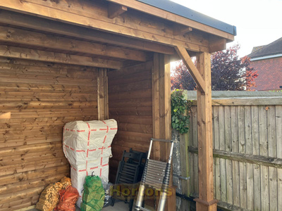 4.5m x 2.5m garden gazebo with store room_2