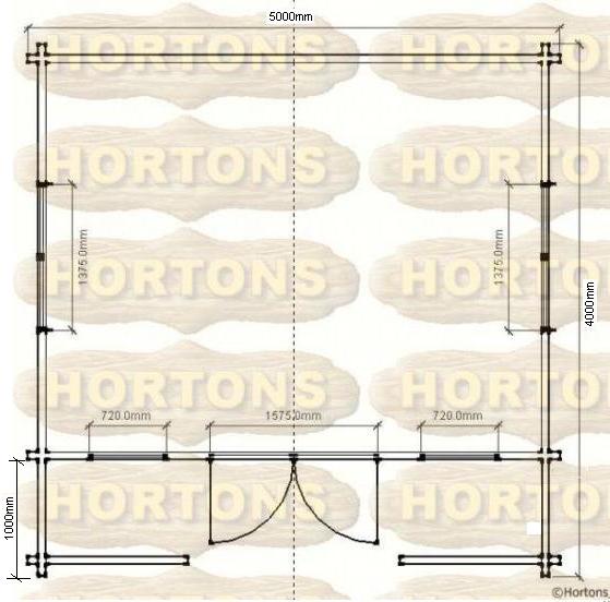 5m x 3m Windsor 160mm round log profile log cabin - Click Image to Close