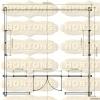 5m x 4m Worcester 90mm "D" profile log cabin