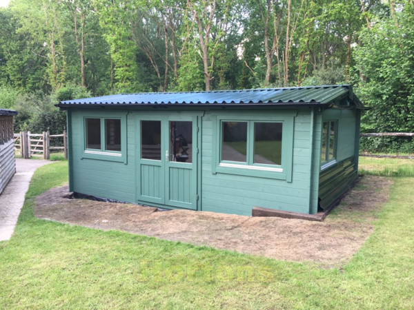 4x6m log cabin garage and workshop combination building_2