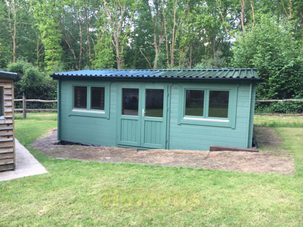 4x6m log cabin garage and workshop combination building_4