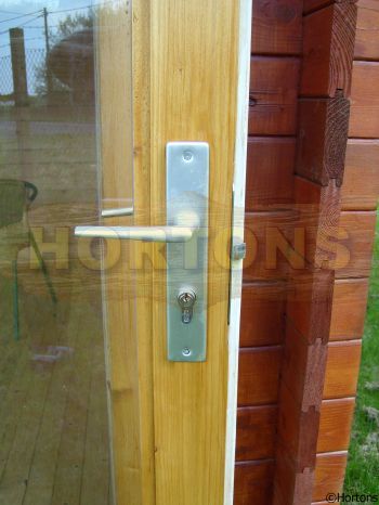 Fully glazed standard cabin single glazed double doors - Click Image to Close