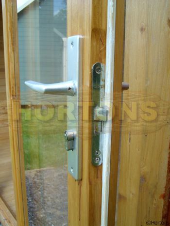 Fully glazed standard cabin single glazed double doors - Click Image to Close