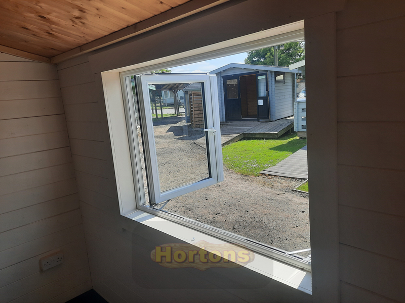 1365 x 980mm uPVC French window, double casement
