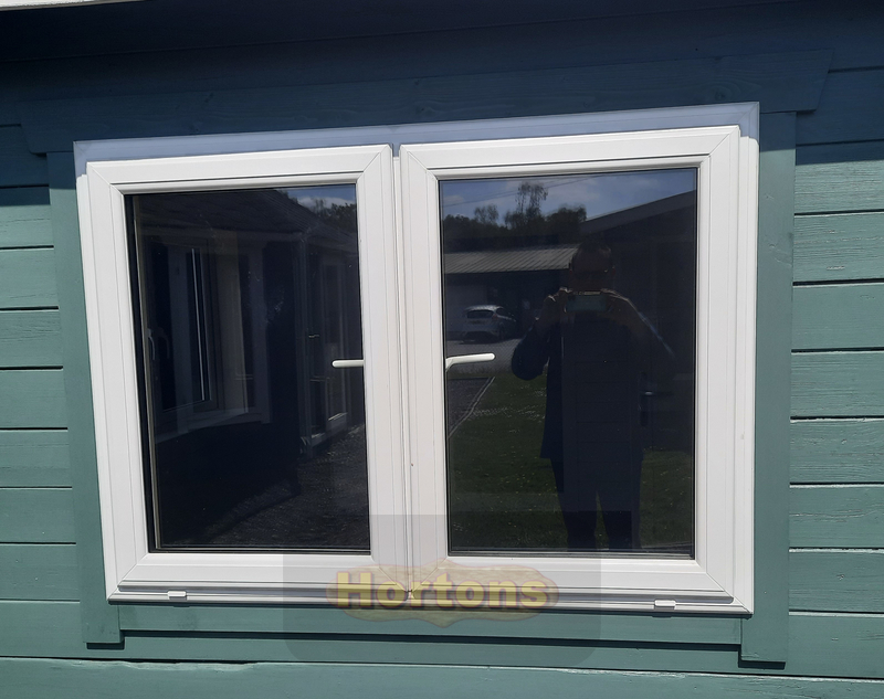 1365 x 980mm uPVC French window, double casement - Click Image to Close