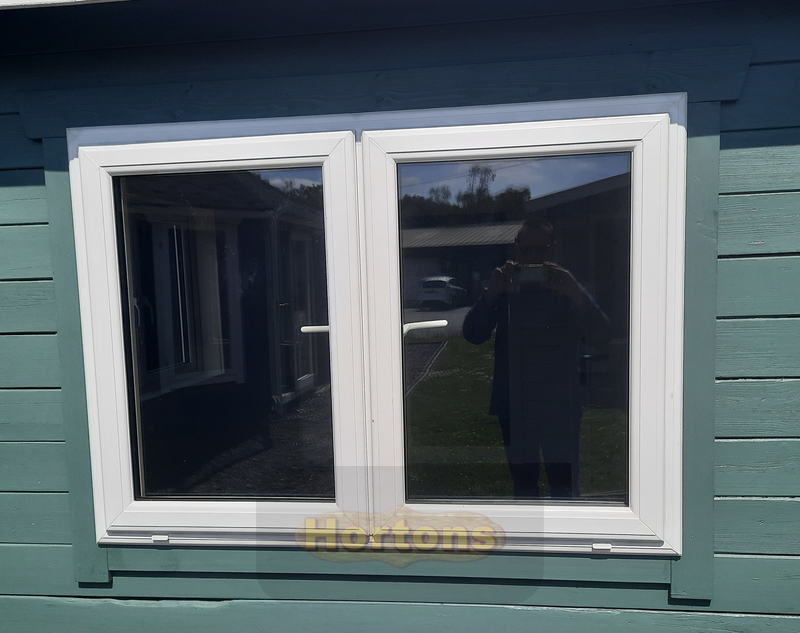 1365 x 980mm uPVC French window, double casement