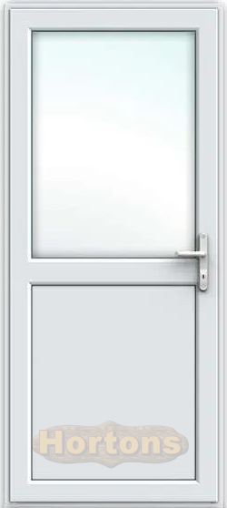 850x1855mm uPVC half glazed single door