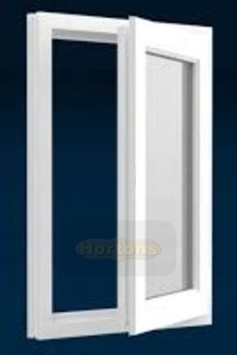 710 x 1230mm uPVC window, single opening casement