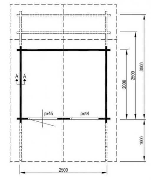 Lugarde Barcelona Garden Log Cabin - 2.5m x 2.5m