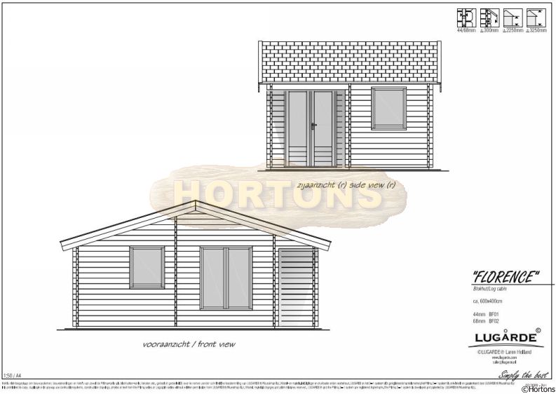 Lugarde Log Cabin Florence 4m x 6m - Click Image to Close