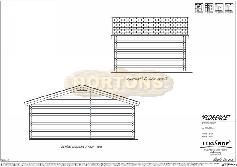 Lugarde Log Cabin Florence 4m x 6m - Click Image to Close