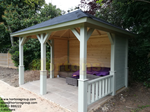 Log Cabin Lugarde Wooden Gazebo - 3.6m X 2.4m