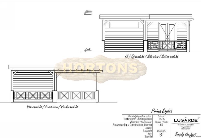 Sophia Pergola & summerhouse combination - 6m x 6m