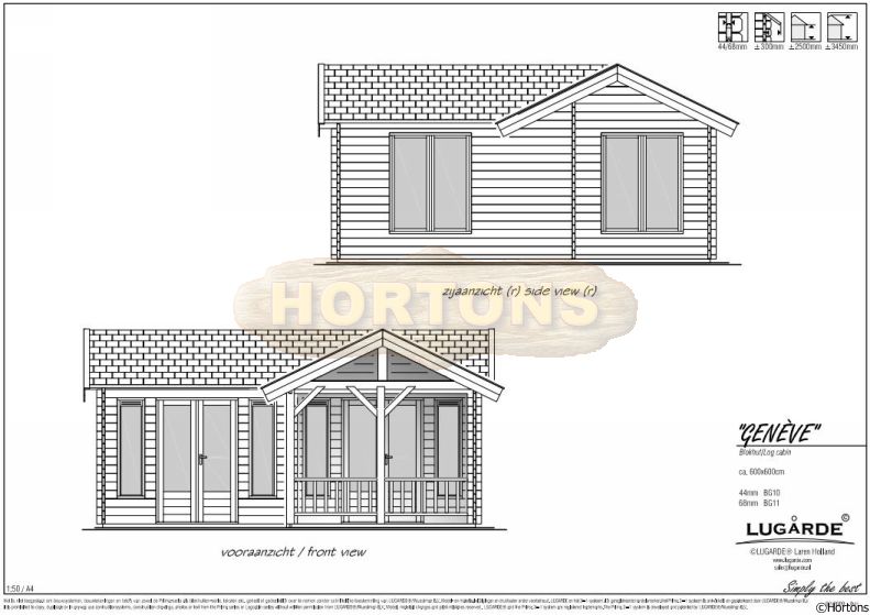 Lugarde Log Cabin Geneva 6.0m x 6.0m