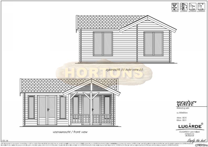 Lugarde Log Cabin Geneva 6.0m x 6.0m - Click Image to Close