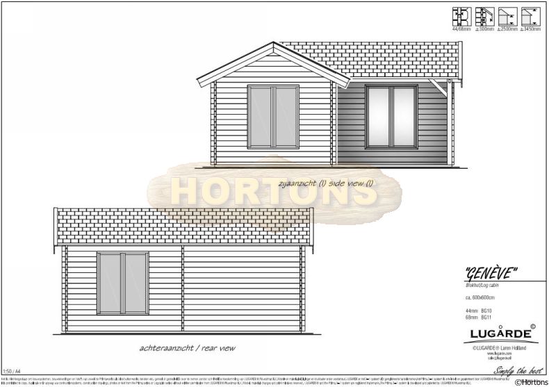 Lugarde Log Cabin Geneva 6.0m x 6.0m