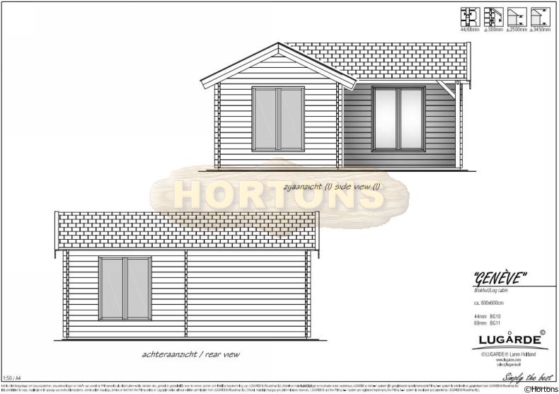 Lugarde Log Cabin Geneva 6.0m x 6.0m - Click Image to Close