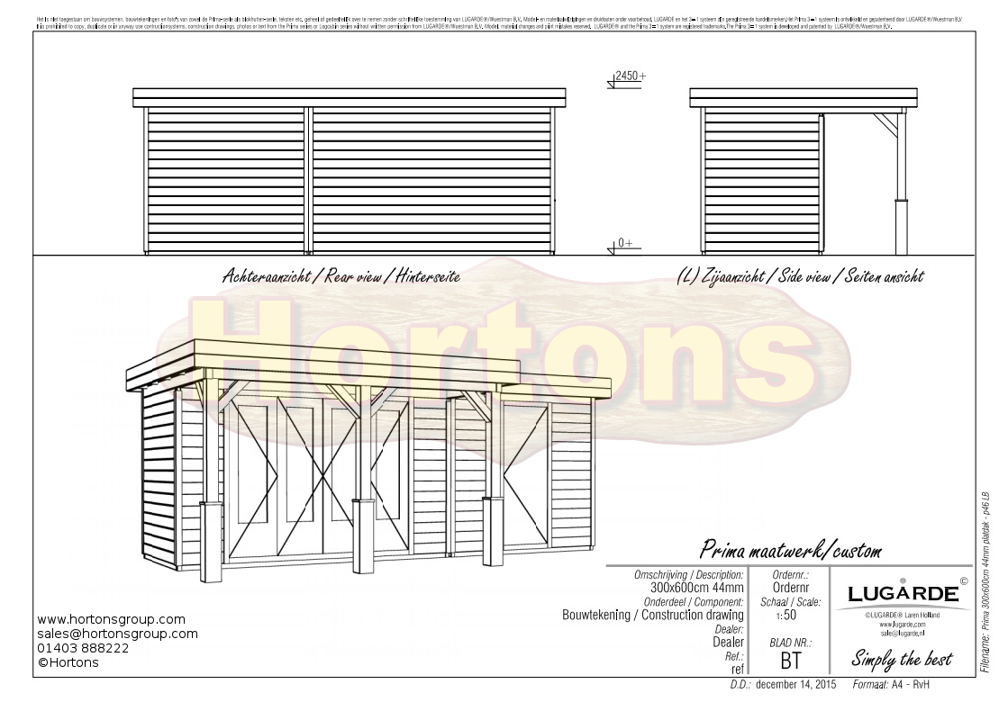 6x3m Lugarde Prima Garden Room - Click Image to Close