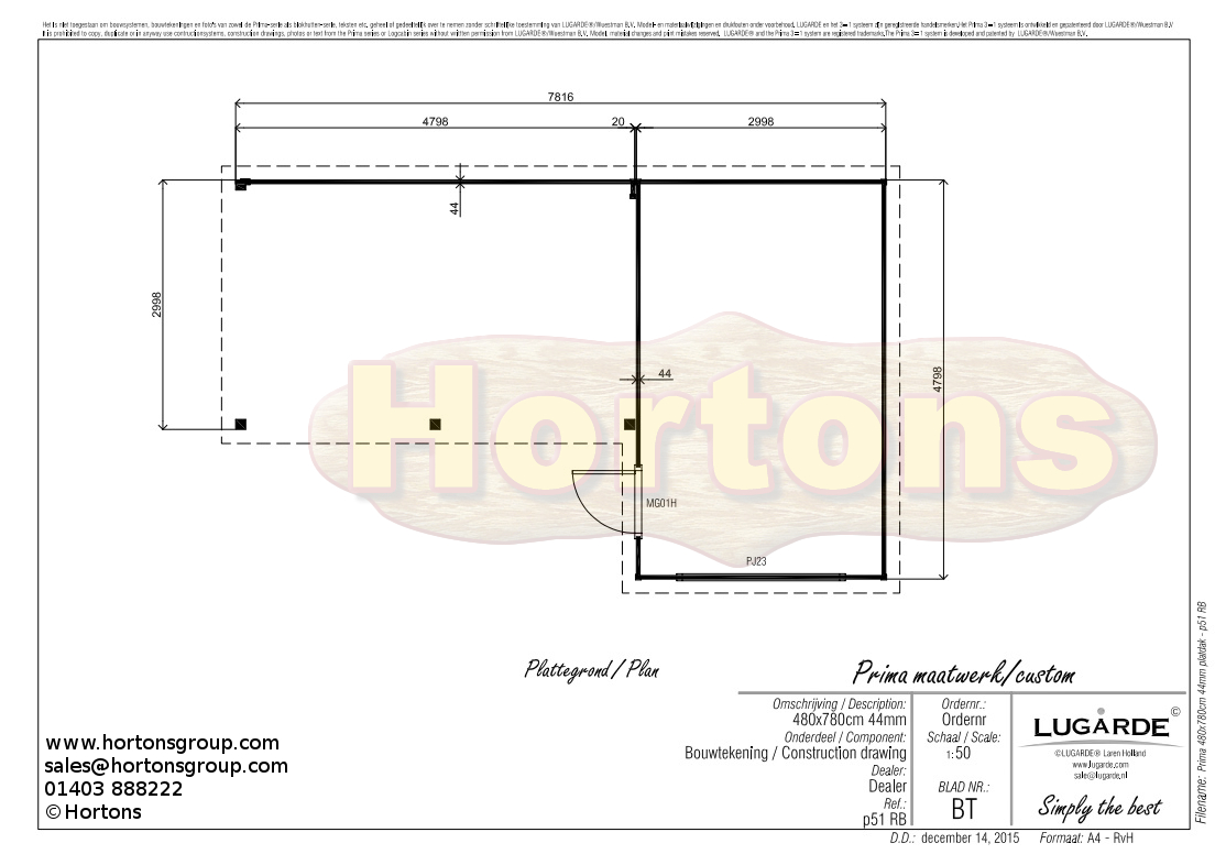 7.8m x 4.8m Lugarde Glass Walled Garden Room - Click Image to Close