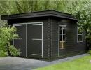 Log Cabin Lugarde Garage Devon Flat Roof 3.5 X 5m