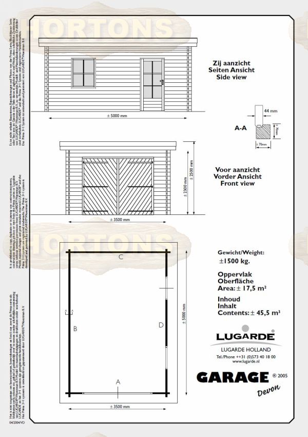 Lugarde Garage Devon Flat roof 3.5 x 5m - Click Image to Close